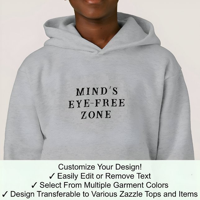 Aphantasia Mind's Eye Free Zone Schriftart Black Hoodie (Von Creator hochgeladen)