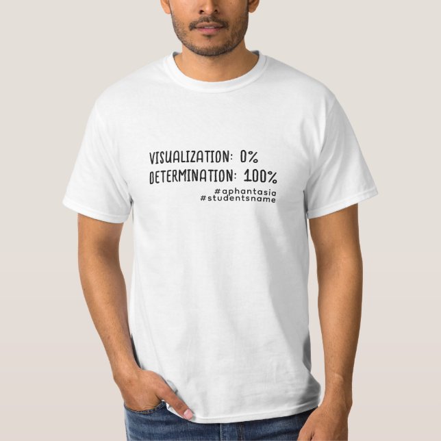 Aphantasia Schüler Entschlossenheit Schwarzer Schr T-Shirt (Vorderseite)