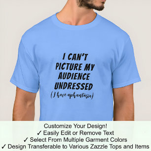 Aphantastischer Humor Publikum Entkleidet Schwarze T-Shirt