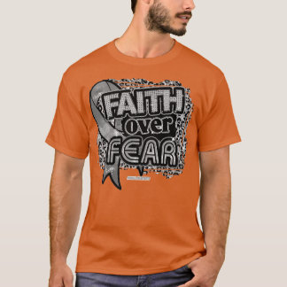 Aphasia Awareness Ribbon Glaube über Angst Leopard T-Shirt