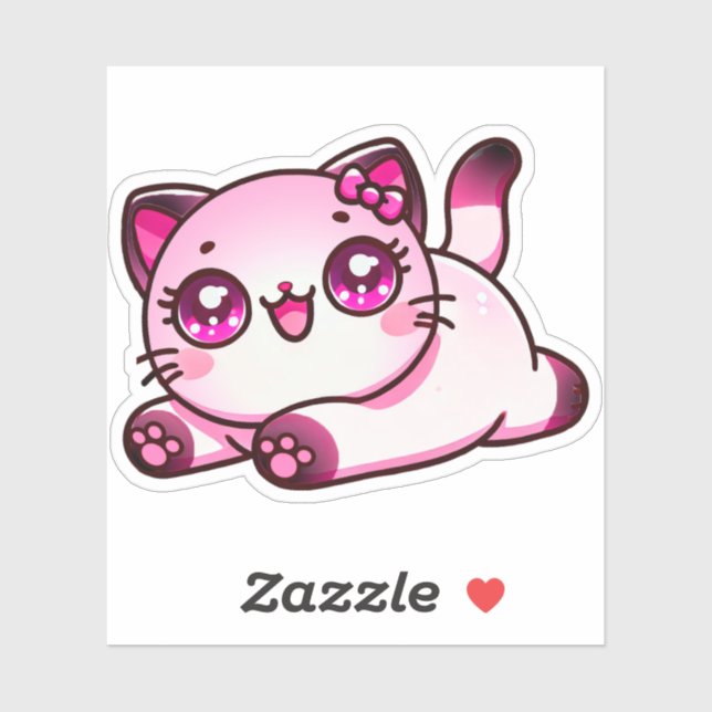 Aphmau, Kawaii Chan, Meemeows, Niedliche Katzen, S Aufkleber (Blatt)
