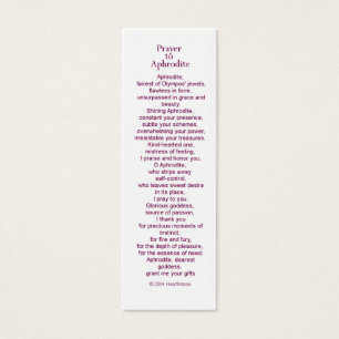 Aphrodite-Gebets-Karte
