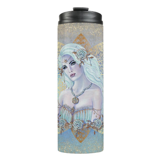 Aphrodite Goddess Art von Renee Thermal Tumbler Thermosbecher (Vorderseite)