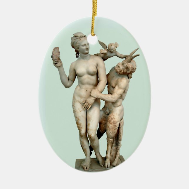 Aphrodite, Pan und Eros Keramikornament (Vorne)