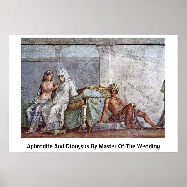 Aphrodite und Dionysos vom Meister der Hochzeit Poster (Vorne)