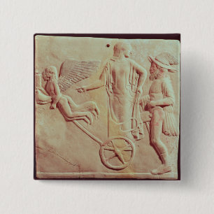 Aphrodite und Hermes, die auf einen Chariot fahren Button