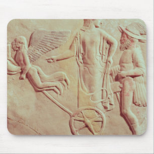 Aphrodite und Hermes, die auf einen Chariot fahren Mousepad