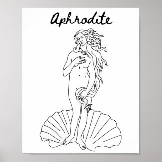 Aphrodite - Venus - Griechische Göttin der Schönhe Poster