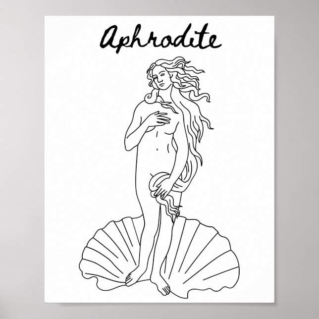 Aphrodite - Venus - Griechische Göttin der Schönhe Poster (Vorne)