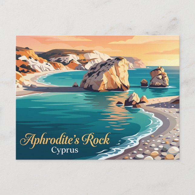 Aphrodites Felsen Zypern Postkarte (Vorderseite)