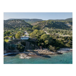 Aphrodites versteckter Strand Paphos, Zypern Poster