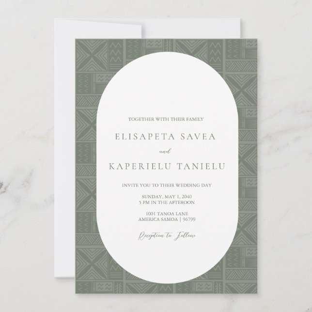 Apia Wedding Einladung (Vorderseite)