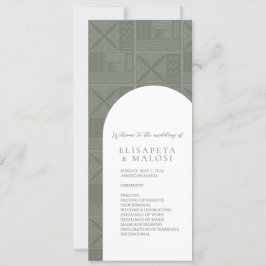 Apia Wedding Program