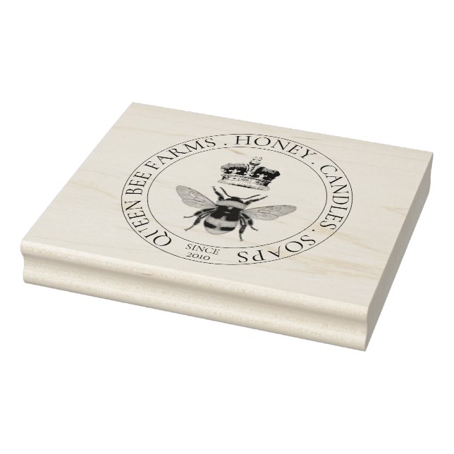 Apiary Bee and Crown Marketing Gummistempel (Stempel)