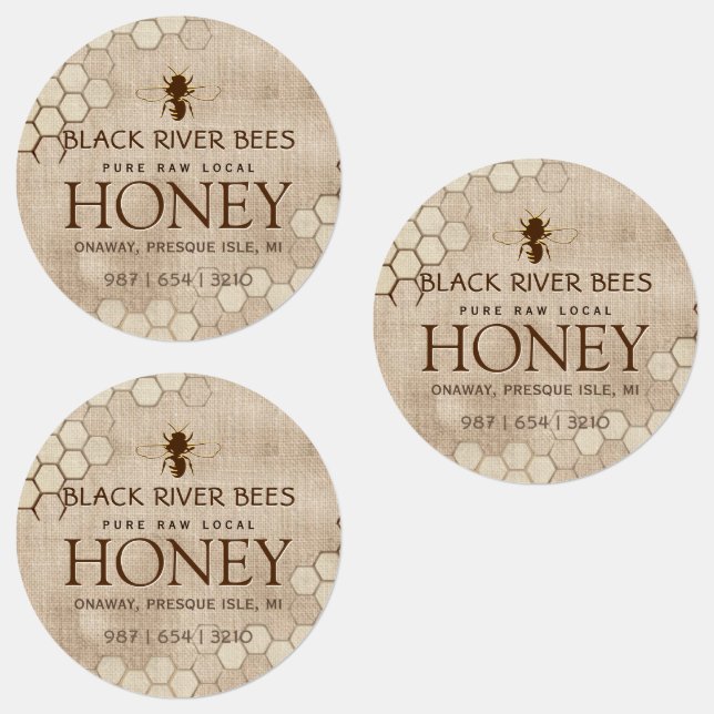 Apiary Business Patch mit Honeycomb und Bienenhone Etiketten (Gruppe)