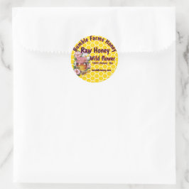 Apiary RAW HONEY Custom Label Runder Aufkleber