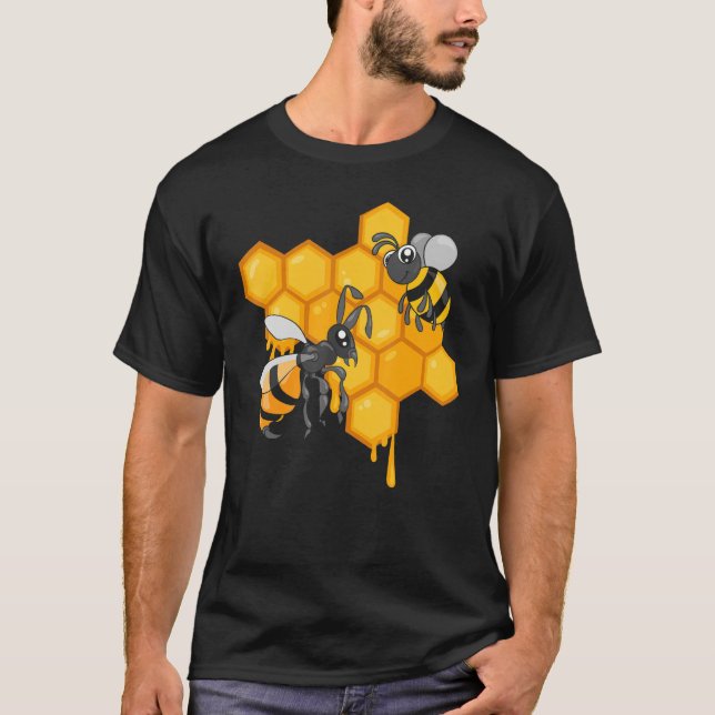 Apiculture Cute Bees Honeycomb Bee Hive Beekeeping T-Shirt (Vorderseite)