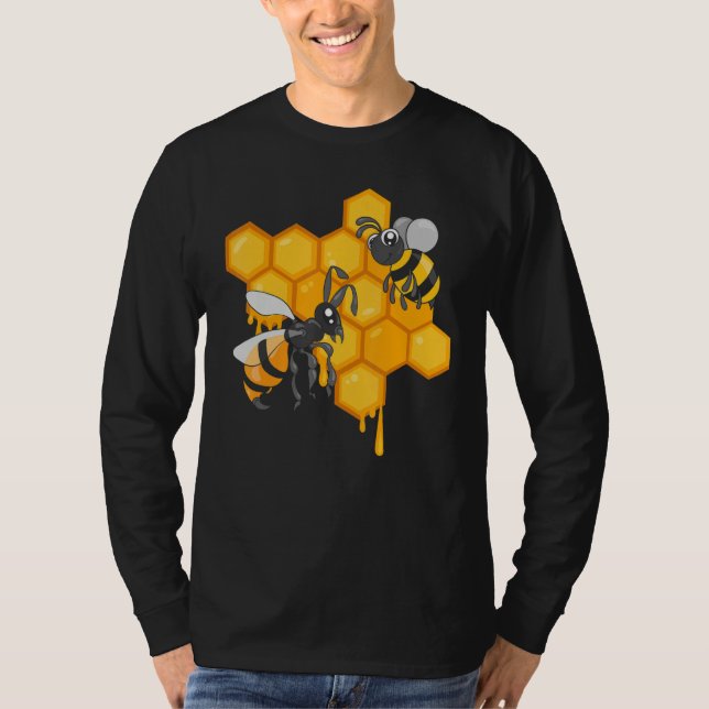 Apiculture Cute Bees Honeycomb Bee Hive Beekeeping T-Shirt (Vorderseite)