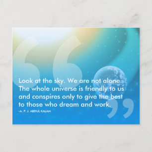 APJ Abdul Kalam Erfolgsquote Postkarte