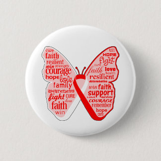 Aplastic Anämia Awareness Butterfly Ribbon Button
