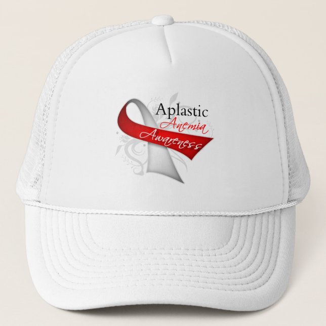 Aplastic Anämia Awareness Ribbon Truckerkappe (Vorderseite)