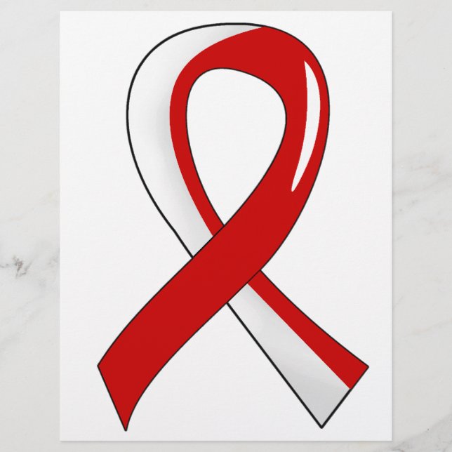 Aplastic Anemia Red White Ribbon 3 Flyer (Vorne)