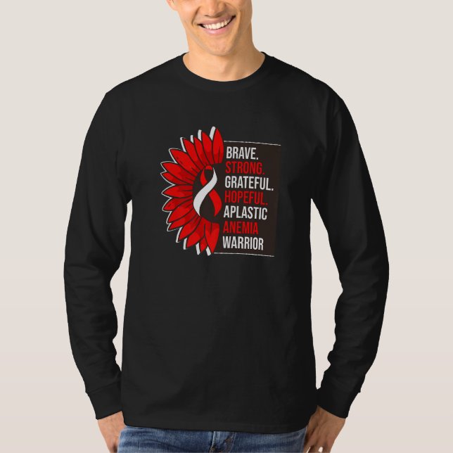 Aplastische Anämie Überlebende Blume Anämischer Kr T-Shirt (Vorderseite)