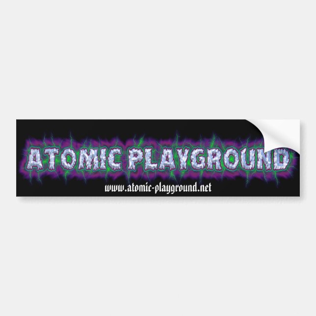 APLogoBumper, www.atomic-playground.net Autoaufkleber (Vorne)
