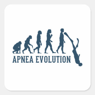 Apnea Evolution Freediver Free Diver Free Diver Quadratischer Aufkleber