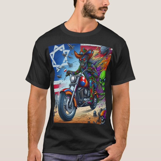 Apocalyptic Rider on a Psychedelic Journey T-Shirt (Vorderseite)