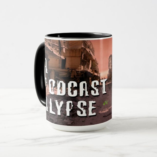 Apodcastalypse Tasse (Vorderseite Links)