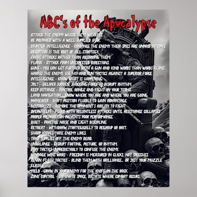Apokalypse ABC's Poster (Vorne)