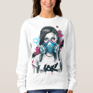Apokalypse Girl Gas Maske Sweatshirt