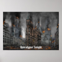 Apokalypse heute Abend brennende Stadt