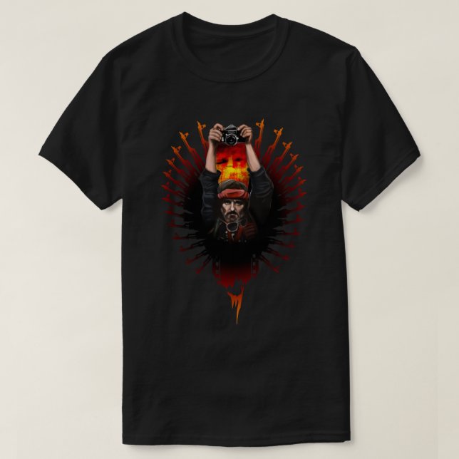 Apokalypse jetzt - Dennis Hopper Sticker T-Shirt (Design vorne)