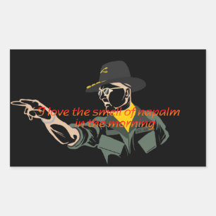 Apokalypse jetzt napalm Anführungsaufkleber Rechteckiger Aufkleber