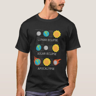 Apokalypse Lunar Solar Eclipse Space T-Shirt
