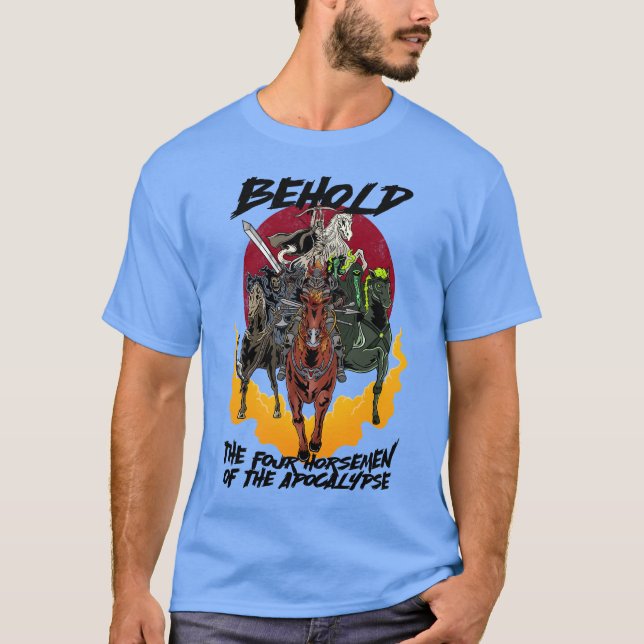 Apokalyptische Eleganz: Das Vier-Horsen-Design T-Shirt (Vorderseite)