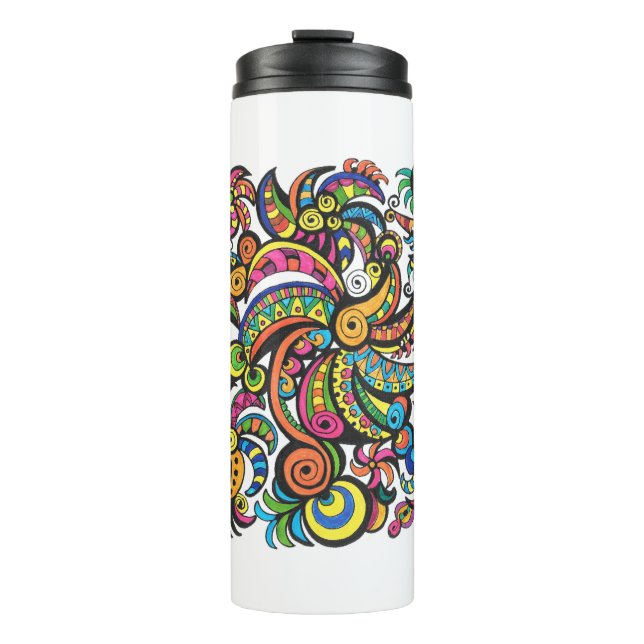 Apokalyptische Parrots Thermal Tumbler Thermosbecher (Vorderseite)