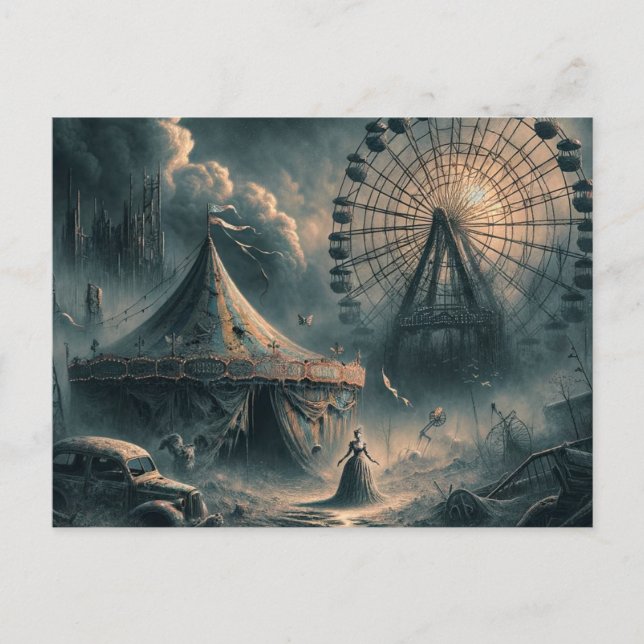 apokalyptischer Karneval Postkarte (Vorderseite)