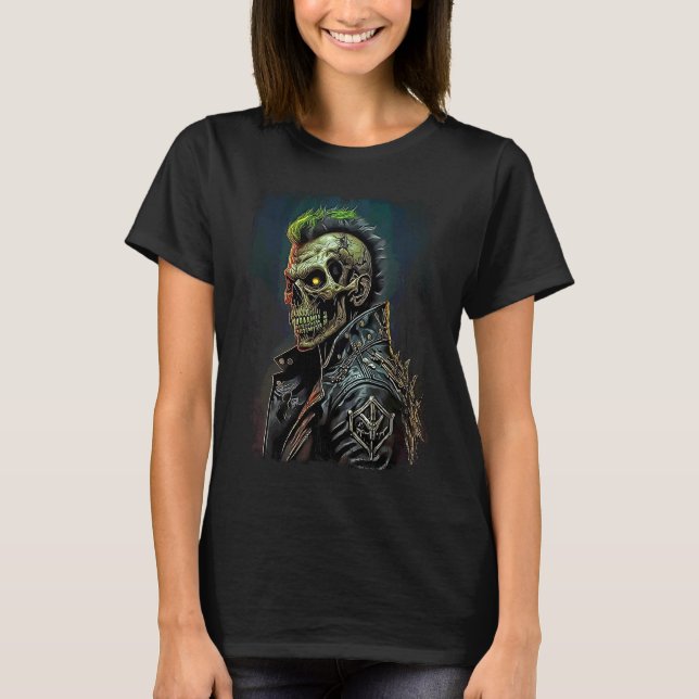 Apokalyptischer Punk-Zombie T-Shirt (Vorderseite)