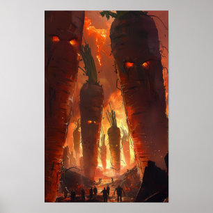 Apokalyptisches Landschaftspopster - Dunkel und do Poster