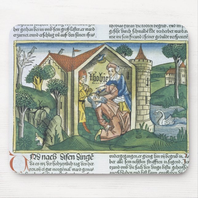 Apokryphen: Tobit ist durch den Dung des Spatzen Mousepad (Vorne)
