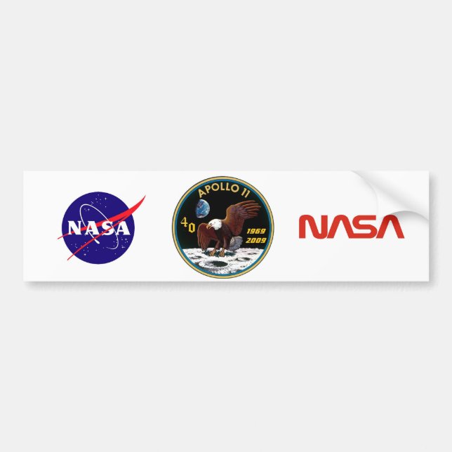 Apollo 11: 40. Jahrestags-Logo Autoaufkleber (Vorne)