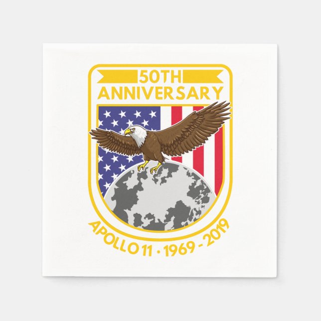 Apollo 11 50 Jahre Feier Party Serviette (Vorderseite)
