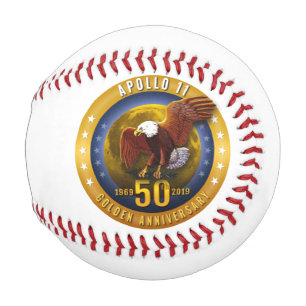 Apollo 11 50 Jahre Goldener Adler und Mond - Baseball