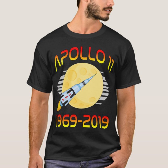 Apollo 11 50 Jahre Retro Moon Landing T-Shirt (Vorderseite)