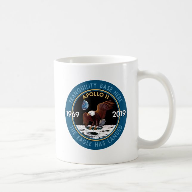 Apollo 11 50-Jährige Mission Patch Insignien Kaffeetasse (Rechts)
