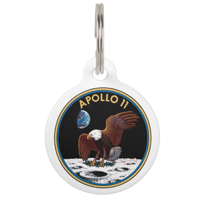 Apollo-11-Abzeichen Haustiermarke (Vorderseite)