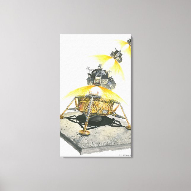 Apollo 11 Adlermodul ab Mond Leinwanddruck (Vorderseite)